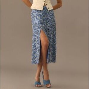 Anthropologie - MAEVE SLIM SIDE-SLIT MIDI SKIRT - size 6